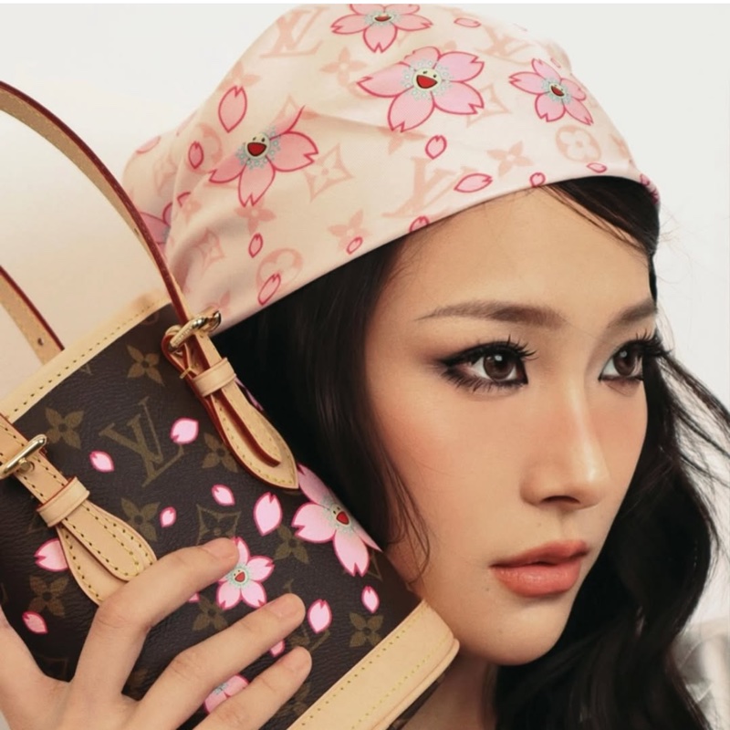 LV x TM Monogram Cherry Blossom Square 70🌸 全新-4