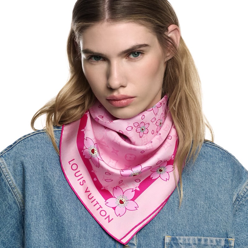 LV x TM Monogram Cherry Blossom Square 70🌸 全新-6