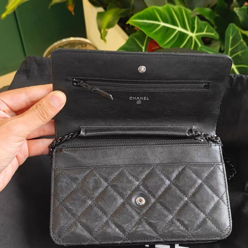 Chanel • 稀有 So Black 牛皮 Woc 鏈條包 🖤-5