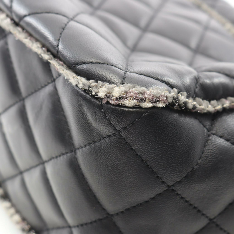 香奈兒 (CHANEL) 絎縫鏈條單肩包,羊皮材質,黑色,二手,女士款,金色五金配件,COCO CC-6