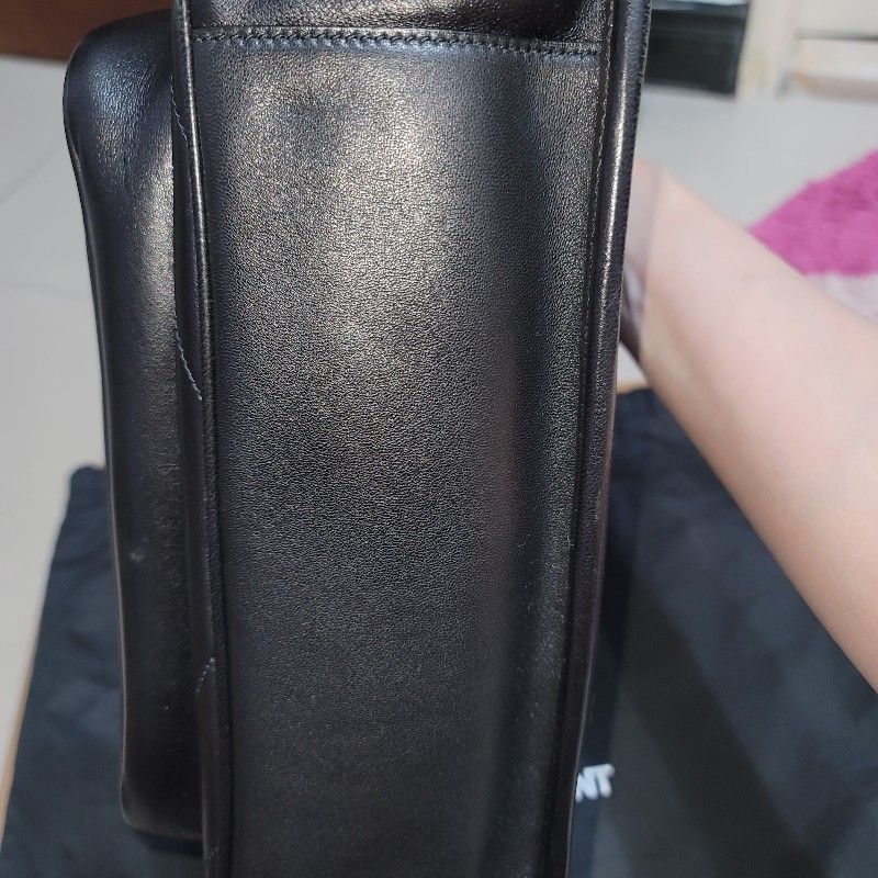 YSL NIKI黑色中號牛皮金鏈肩背斜背包-4