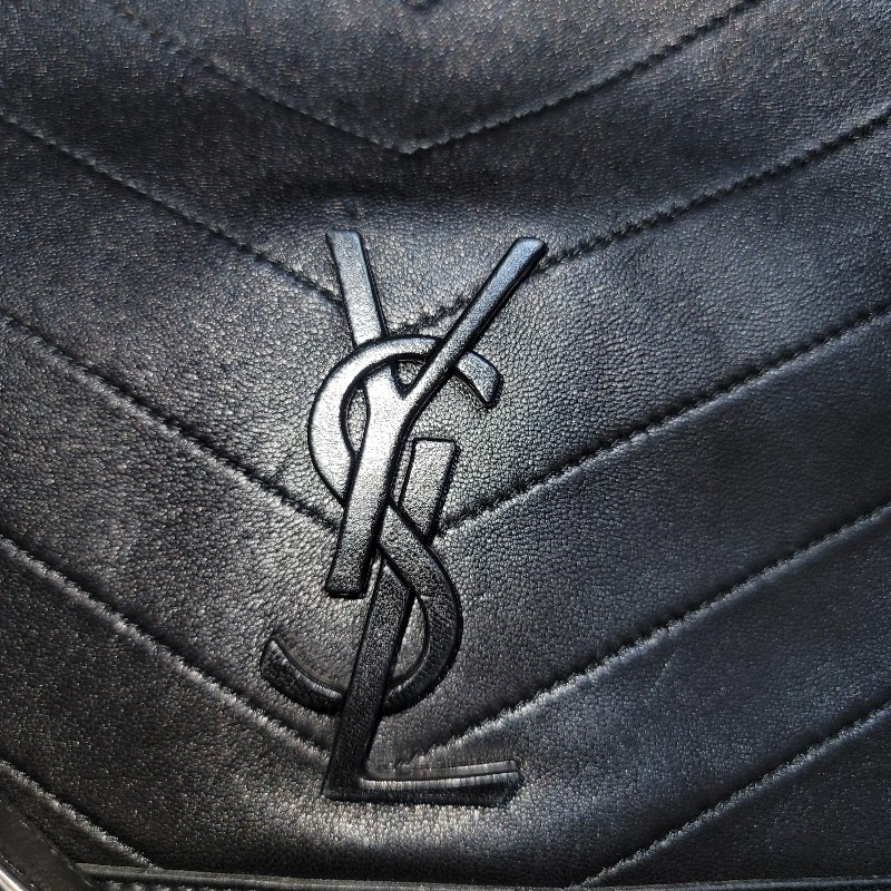 YSL NIKI黑色中號牛皮金鏈肩背斜背包-10