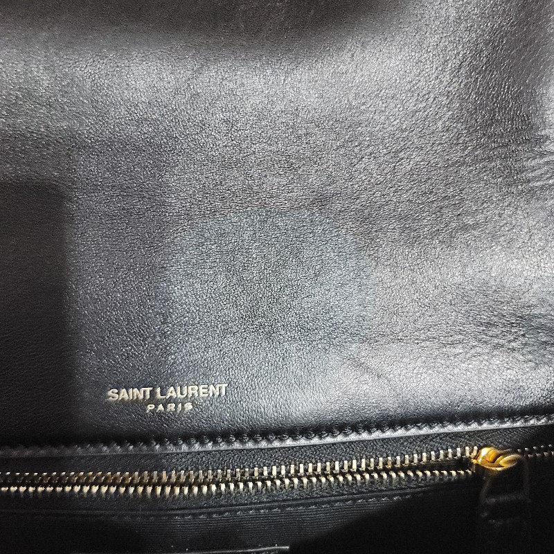 YSL NIKI黑色中號牛皮金鏈肩背斜背包-12