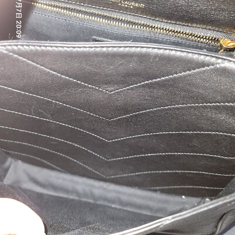 YSL NIKI黑色中號牛皮金鏈肩背斜背包-13