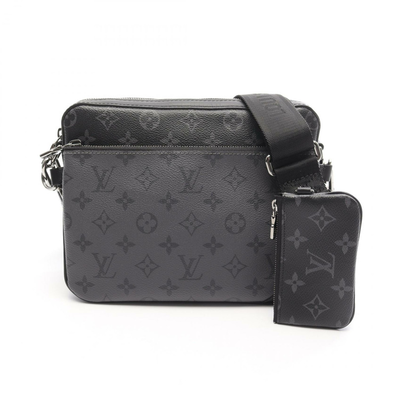LOUIS VUITTON Trio Messenger 斜背包 M69443 Monogram Eclipse LV-0