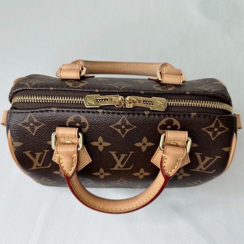LV Speedy 20老花波士頓包-7