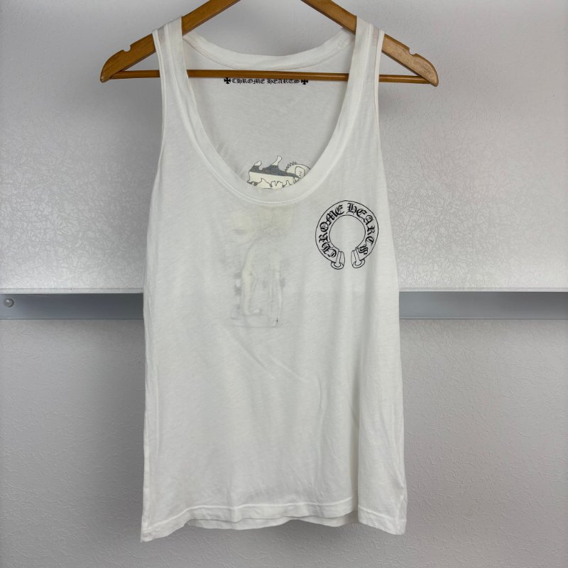 問問🪳去專櫃買::Chrome Hearts:: 克羅心 x MATTY BOY  白色厚塗鴉背心-0