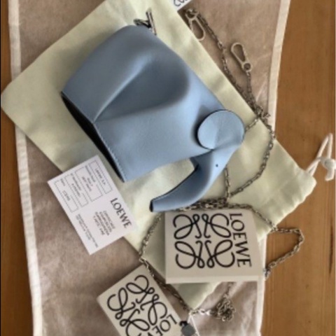 Loewe 大象包Elephant Pouch in classic calfskin小廢包