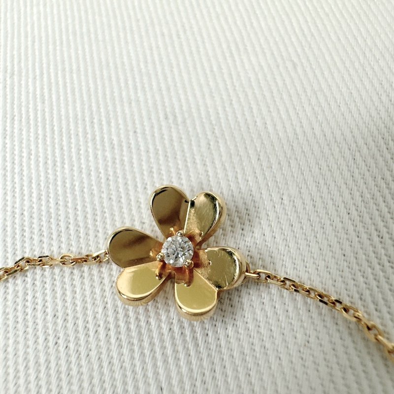 梵克雅寶 VCA Frivole 18K金迷你款鑽石手鍊-6