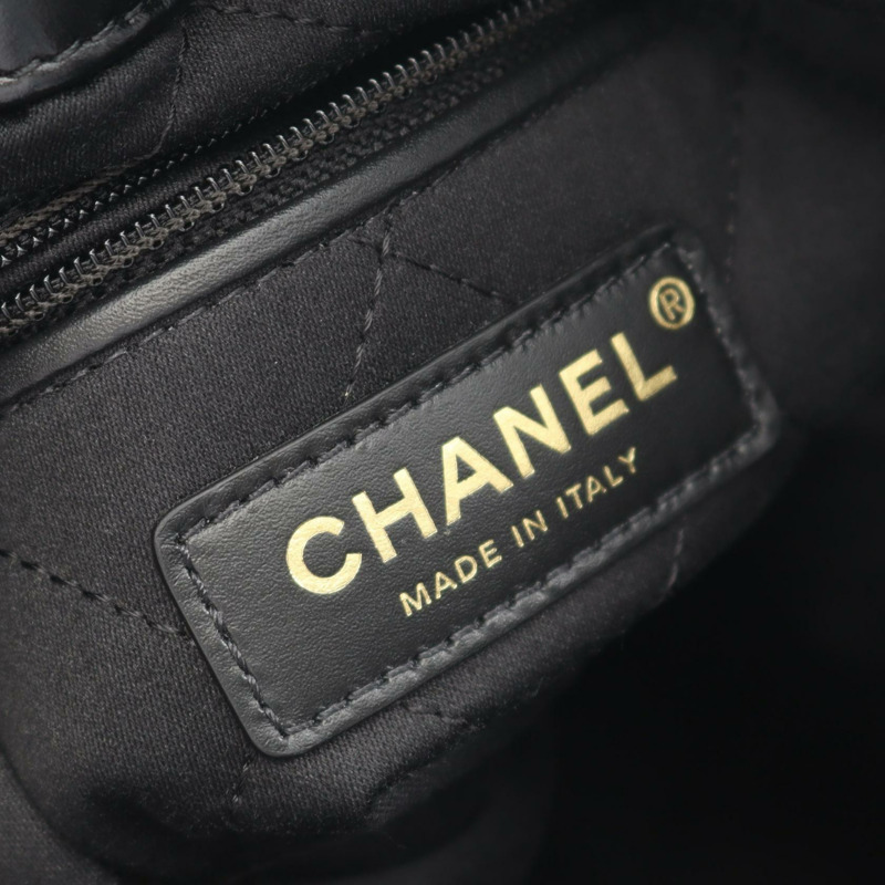 CHANEL chanel 22 鏈條背包 AS3859 皮革 黑白 二手 GHW-3
