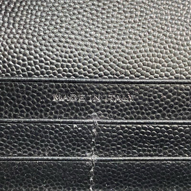 △ Saint Laurent 聖羅蘭 Black Caviar Skin Gold Tone Metal Wallet On Chain 黑色粒紋小牛皮金色金屬鎖鏈銀包 - 257011754-14
