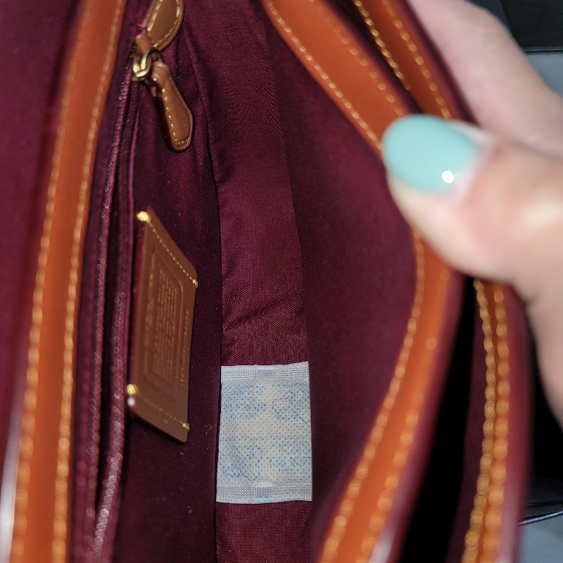 COACH 棕色老花輕巧手提斜背包-5