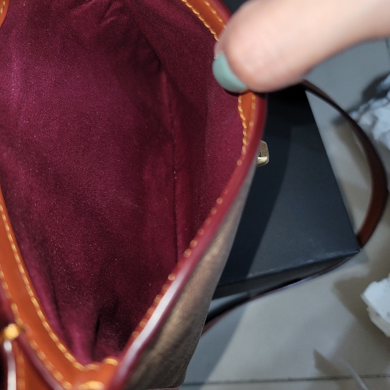 COACH 棕色老花輕巧手提斜背包-6