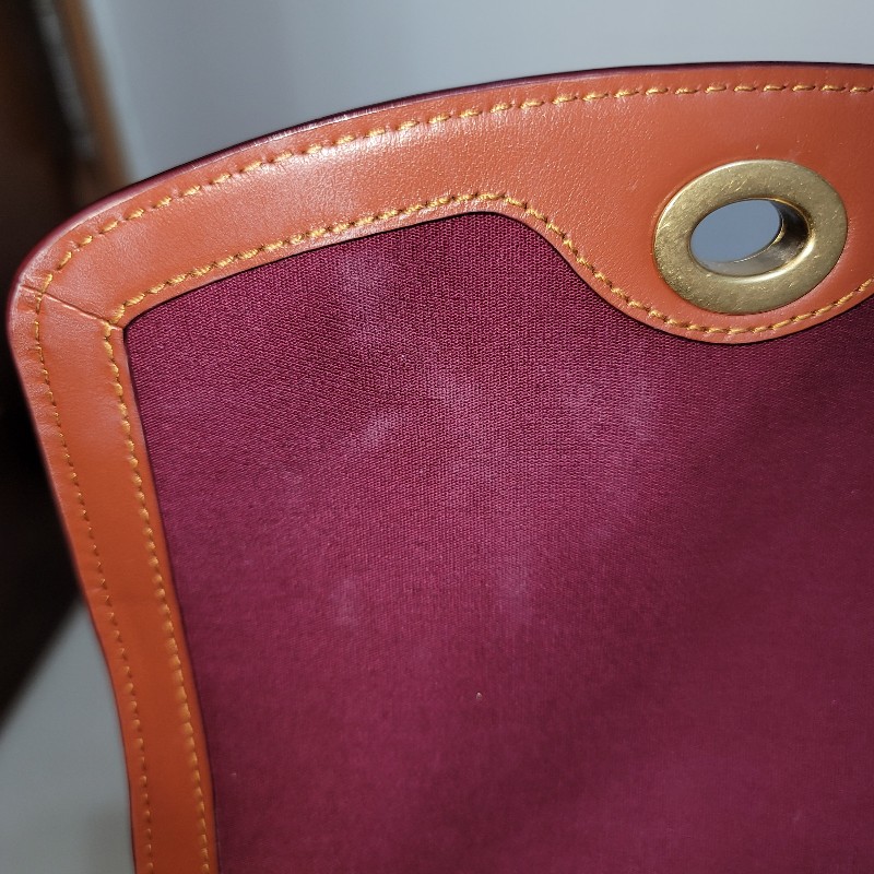 COACH 棕色老花輕巧手提斜背包-10