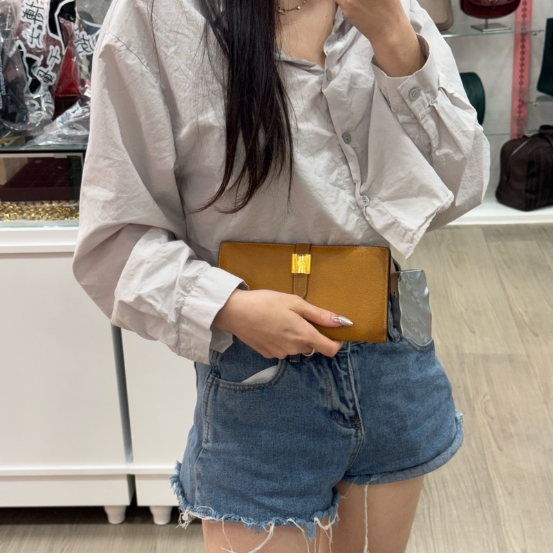 Hermès 駝色長夾-4