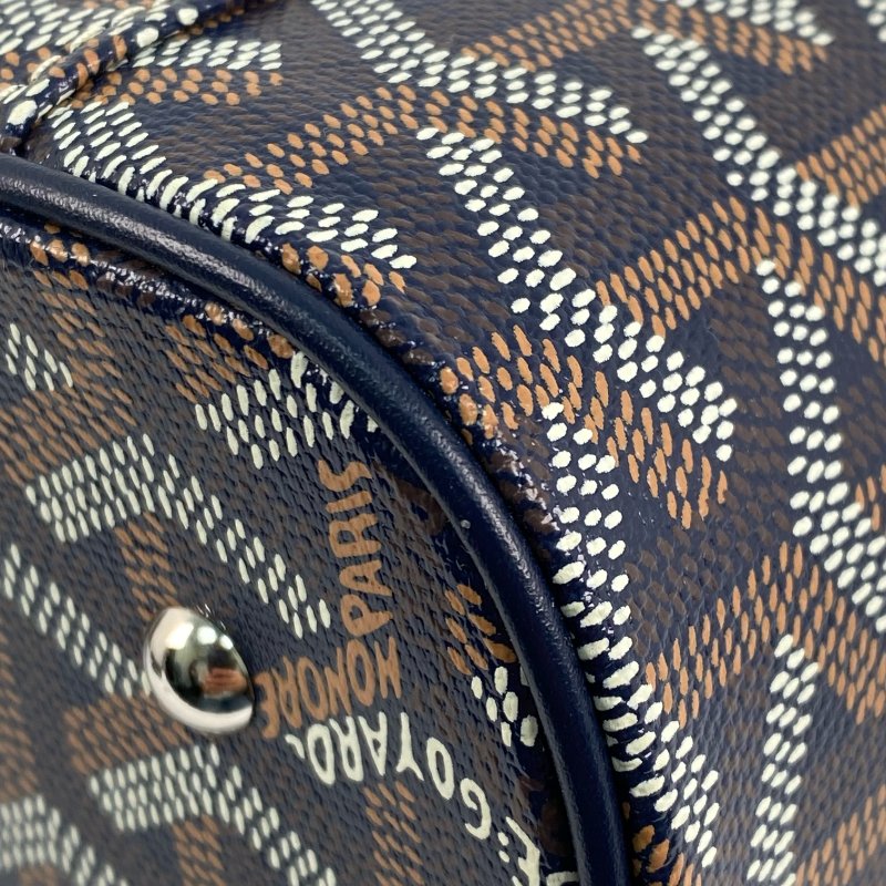 △ Goyard 高雅德 Navy And Brown Coated Canvas Muse Vanity Case 深藍色和啡色塗層帆布化妝袋 - 257012714-10