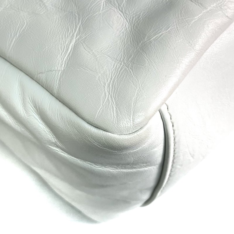 ☆ Balenciaga 巴黎世家 White Goatskin Monaco Sling Bag 787896 白色山羊皮單肩袋 - 257012386-7