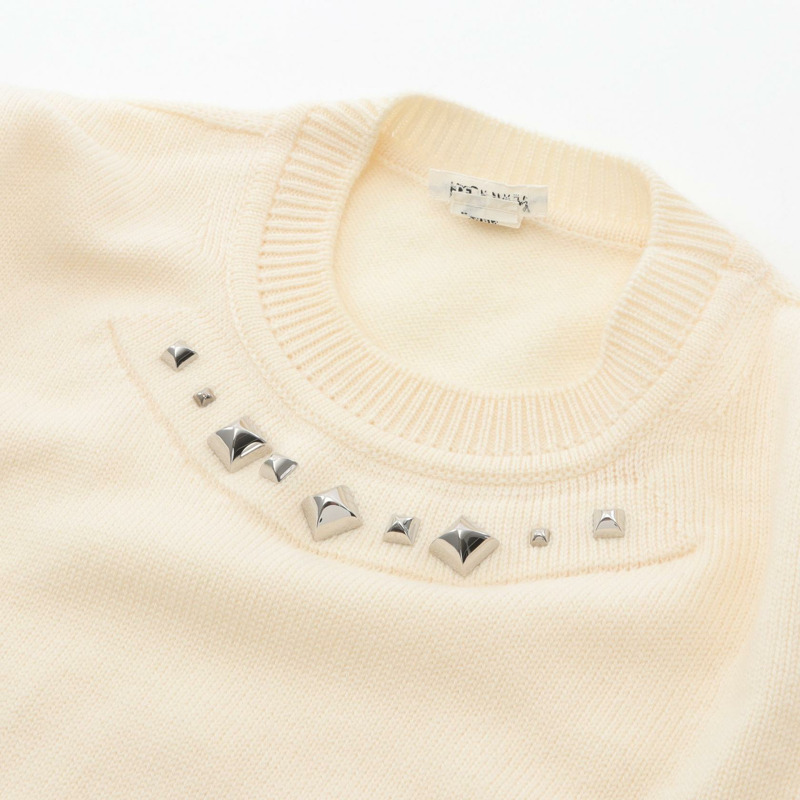 愛馬仕 Medor 白色羊毛針織衫，二手女款，34 碼-4