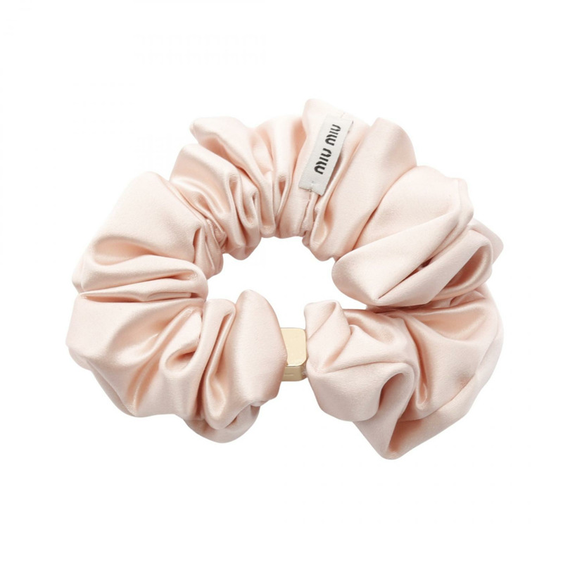 Miu Miu 搭配標誌髮圈 其他時尚商品 5IF186049F0615 鍍金布料 粉紅金 全新 女款-1