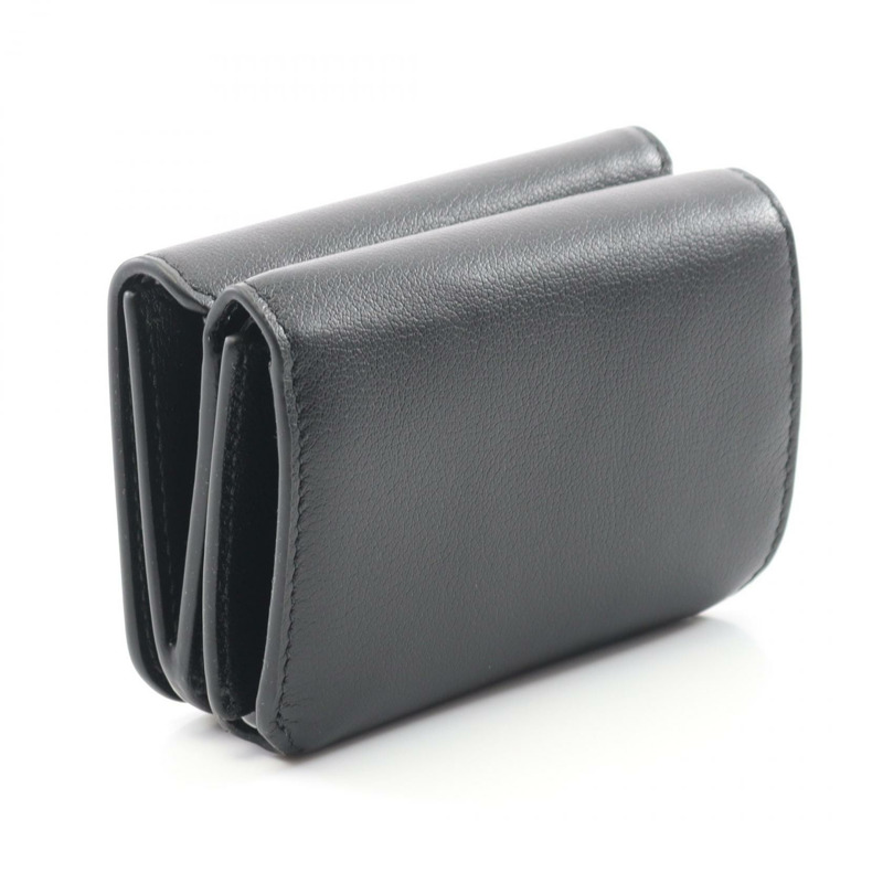 BALENCIAGA 三折皮夾 8109042ABGH1000 皮革 黑色 全新-1
