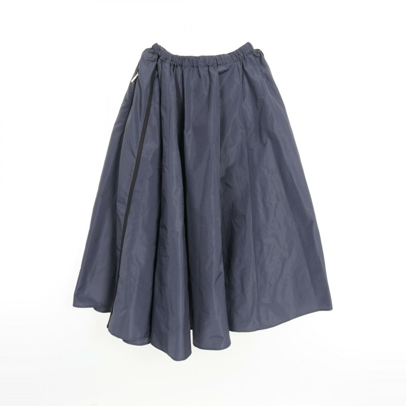 Miu Miu 技術布料中長裙 MG2250 聚酯纖維 海軍藍 #36 二手女裝-1