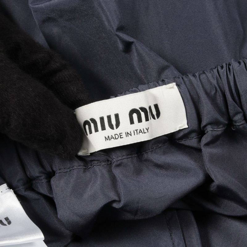 Miu Miu 技術布料中長裙 MG2250 聚酯纖維 海軍藍 #36 二手女裝-2