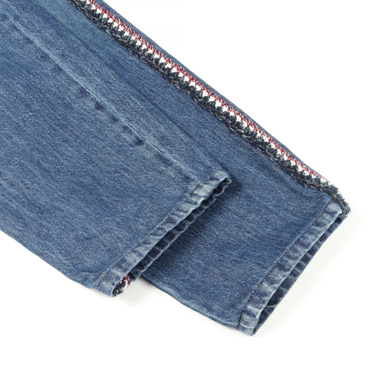 香奈兒 (CHANEL) 斜紋軟呢飾邊牛仔褲 P59532 棉質藍色 42 號 二手女裝-6