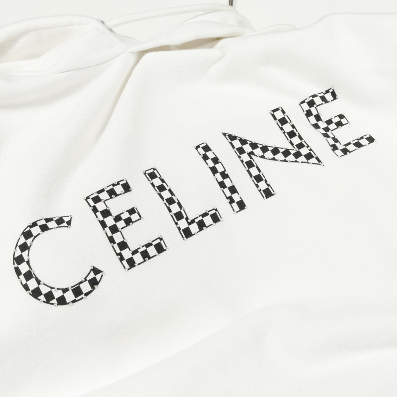 CELINE 寬鬆運動衫 連帽衫 2Y479052H 棉 白色 黑色 二手 男款-8