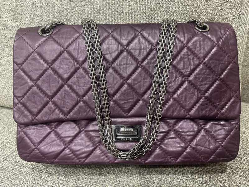 Chanel 香奈兒紫色2.55 大號 -全場唯ㄧ紫色-1