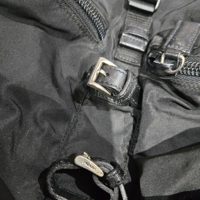 Prada 狀況良好 vintage 尼龍後背包 雙前口袋-21