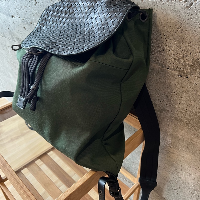 Bottega Veneta 編織皮革尼龍後背包-2