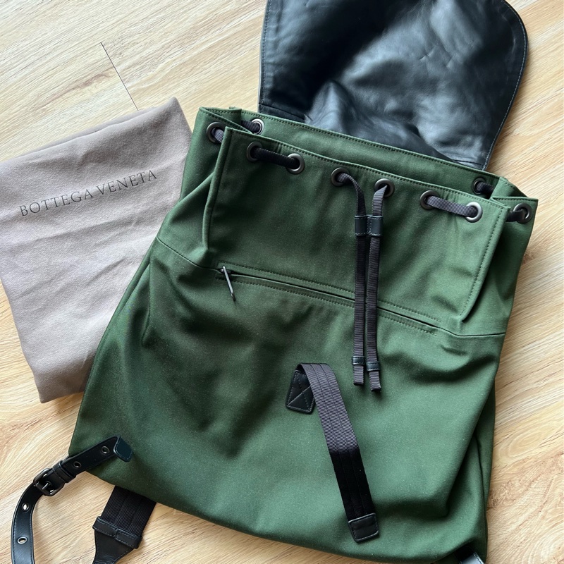 Bottega Veneta 編織皮革尼龍後背包-6