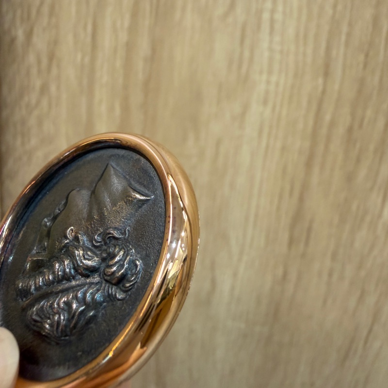 收藏專家！！Bvlgari 750玫瑰金古幣人頭馬雙面項鏈Monete347707-11