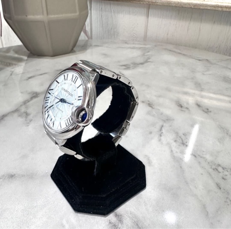 Cartier 精鋼Ballonbleu40mm大型自動上鏈機械腕錶WSBB0040-2