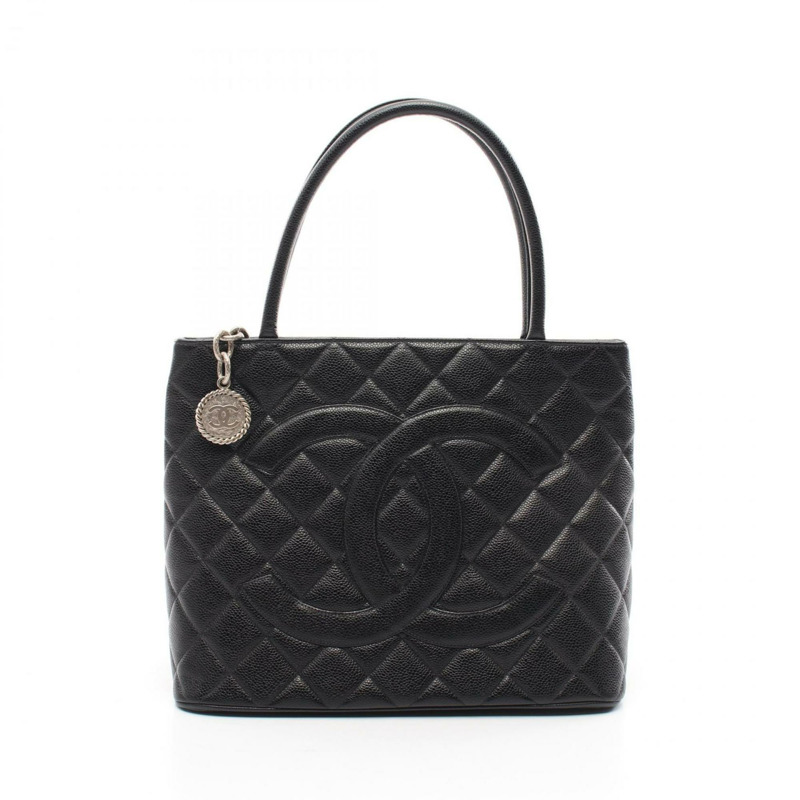 CHANEL 復刻托特包 皮革 女款 黑色 A01804-1
