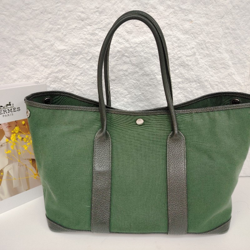 Hermes 愛馬仕 Garden party 36 65中綠色 R刻-0