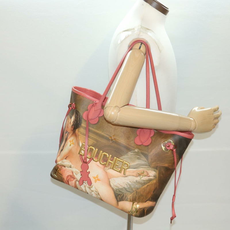 【日本直送】路易威登大師系列 Neverfull MM 手提包 BOUCHER 粉紅 M43357 LV 67499S-31