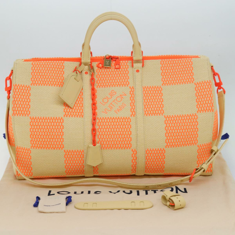 【日本直送】LOUIS VUITTON Damier Giant Keepall Bandouliere 50 包米色 M57419 正品 78074S-11