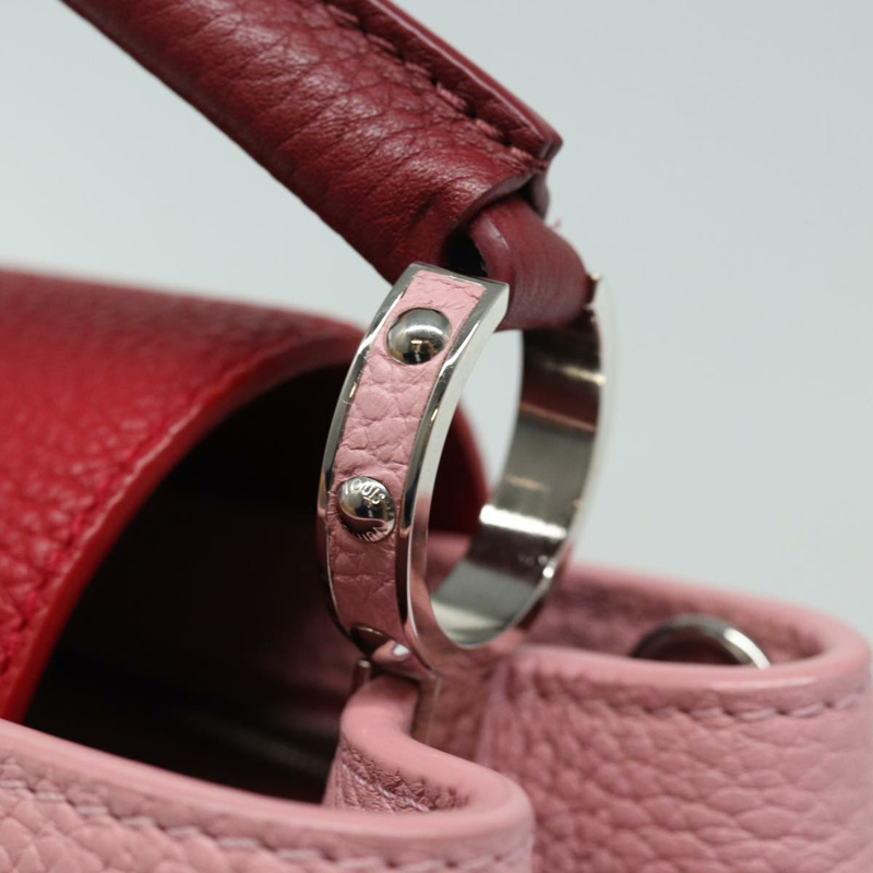 【日本直送】路易威登 Capusine BB 手提包 Taurillon 皮革 2way 紅色粉紅色正品 81113A-17