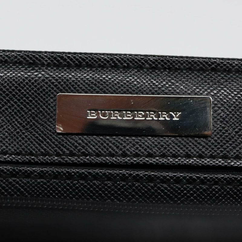 【日本直送】BURBERRY Nova 格紋手提包 帆布 米色 黑色 正品 am6710-17