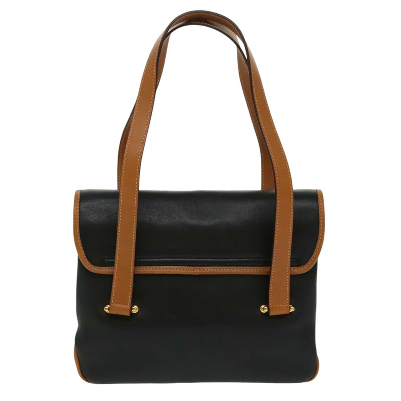 【日本直送】CELINE 手提包 皮革 黑色 金色 正品 bs19730-1