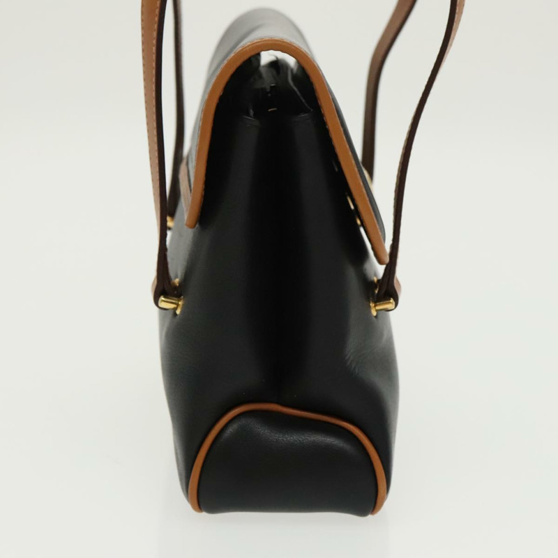 【日本直送】CELINE 手提包 皮革 黑色 金色 正品 bs19730-3