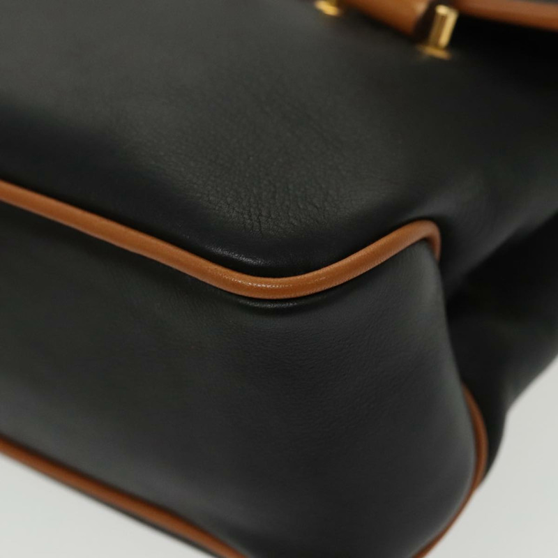 【日本直送】CELINE 手提包 皮革 黑色 金色 正品 bs19730-14