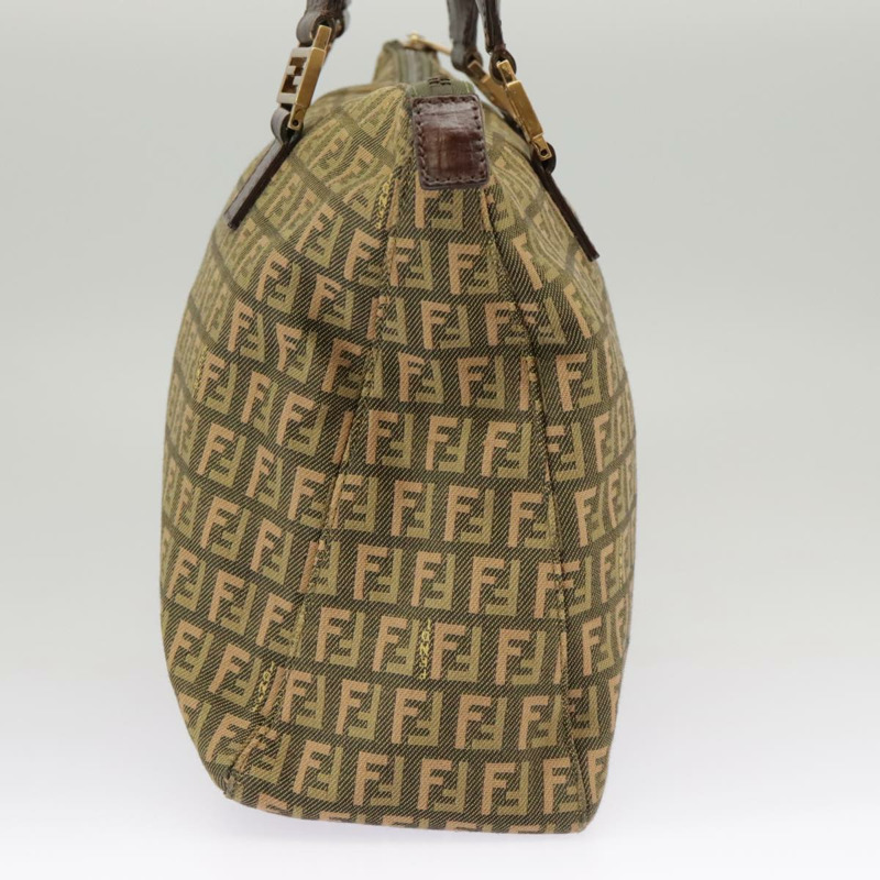 【日本直送】FENDI Zucchino 帆布手提包 卡其色 8BH138 正品 102160-2
