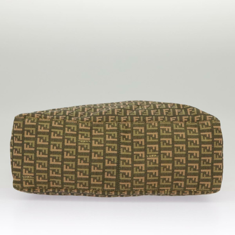 【日本直送】FENDI Zucchino 帆布手提包 卡其色 8BH138 正品 102160-4