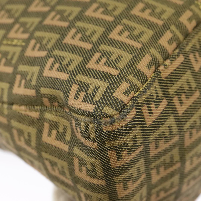 【日本直送】FENDI Zucchino 帆布手提包 卡其色 8BH138 正品 102160-14