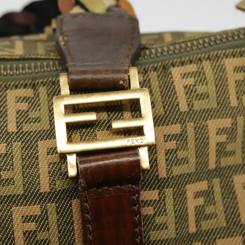 【日本直送】FENDI Zucchino 帆布手提包 卡其色 8BH138 正品 102160-16