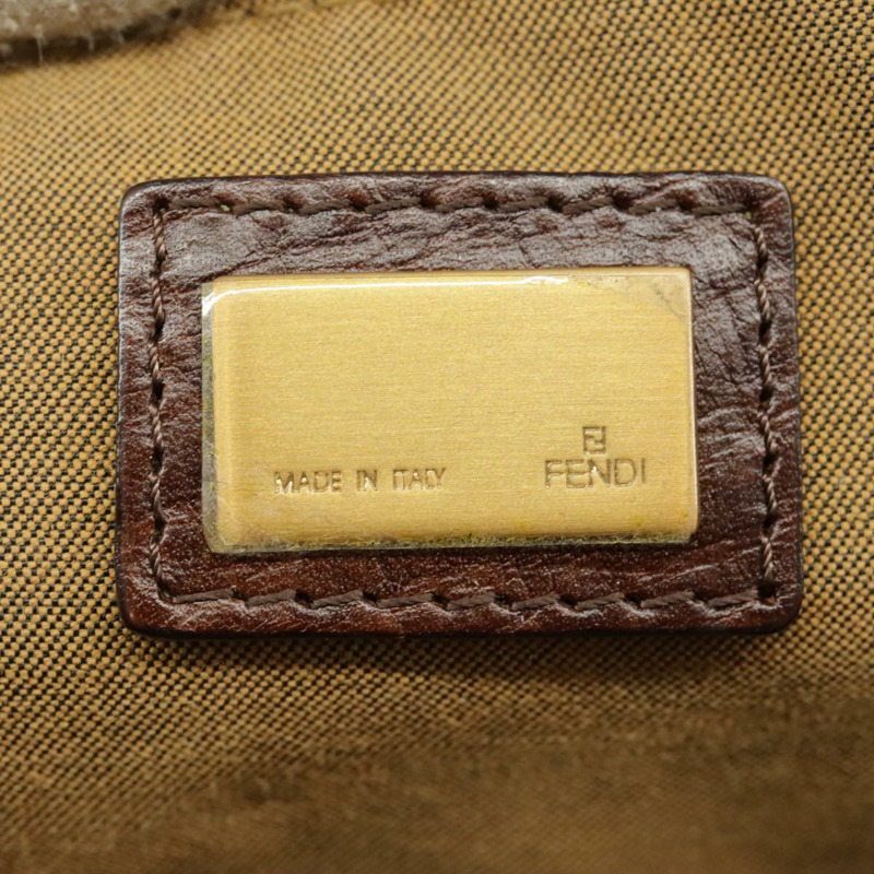 【日本直送】FENDI Zucchino 帆布手提包 卡其色 8BH138 正品 102160-18