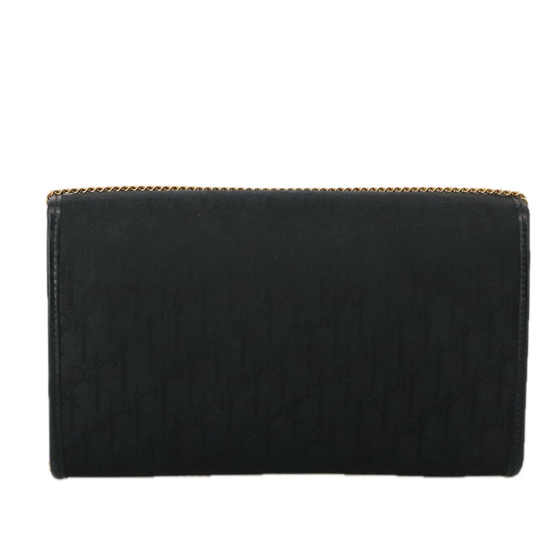【日本直送】Christian Dior Trotter 帆布鏈條單肩包 黑金 正品 yk15936-1