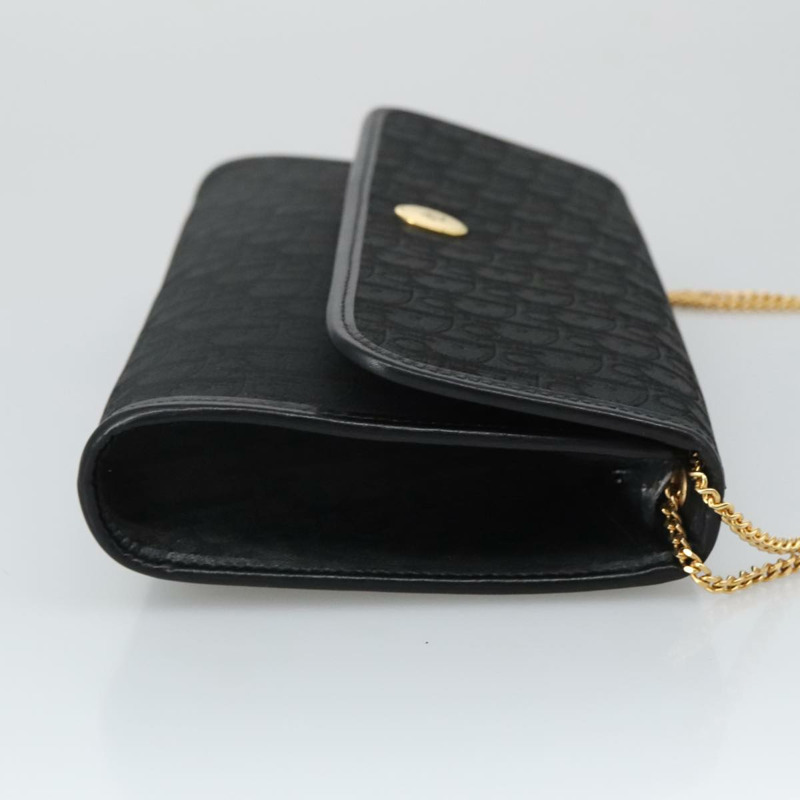 【日本直送】Christian Dior Trotter 帆布鏈條單肩包 黑金 正品 yk15936-2